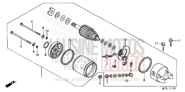 STARTING MOTOR for Silver Wing PEARL GREAT BLUE (PB262) from 2001